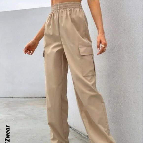 NWOT SHEIN Flap Pocket Drawstring Cuff Cargo Pants - Picture 1 of 2